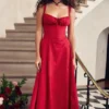 Carmen Red Rose Bustier Sommerkjoler