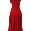 Carmen Red Rose Bustier Sommerkjoler