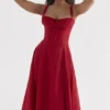 Carmen Red Rose Bustier Sommerkjoler