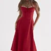 Carmen Red Rose Bustier Sommerkjoler