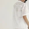 Carrie hvit skjorte med broderie anglaise
