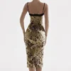 Cassia midikjole med blomstertrykk