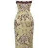 Cassia midikjole med blomstertrykk