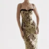 Cassia midikjole med blomstertrykk