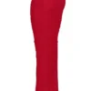 Cassidy Holly Red Mesh Maxi Skjørt med fløtet fald
