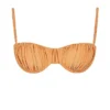 Cassis lys oransje bikini-topper med rynker
