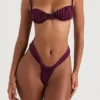 Cassis Prune Ruched Bikinier Topper