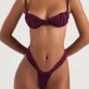 Cassis Prune Ruched Bikinier Topper