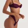 Cassis Prune Ruched Bikinier Topper