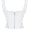 Catalina hvit broderie anglaise-korsetter