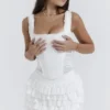 Catalina hvit broderie anglaise-korsetter