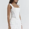 Catalina hvit broderie anglaise-korsetter