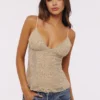 Catarina Vintage Ivory håndbrodert camisole-topper – begrenset utgave