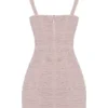Cate Crystal Ruched Mesh Mini Kjoler