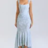 Cesca Bluebell blomstret maxi-kjole