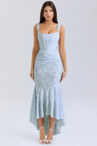 Cesca Bluebell blomstret maxi-kjole