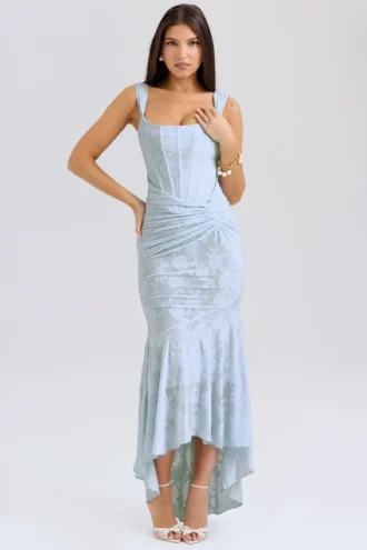 Cesca Bluebell blomstret maxi-kjole