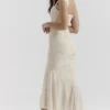 Cesca Vintage kremfarget maxi-kjolelook med blomstermønster
