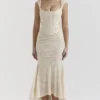 Cesca Vintage kremfarget maxi-kjolelook med blomstermønster