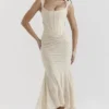 Cesca Vintage kremfarget maxi-kjolelook med blomstermønster