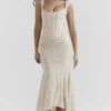 Cesca Vintage kremfarget maxi-kjolelook med blomstermønster
