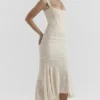 Cesca Vintage kremfarget maxi-kjolelook med blomstermønster