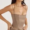 Chantelle Latte Satin Korsetter