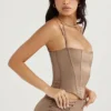 Chantelle Latte Satin Korsetter