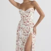 Charlotte Rose Print Korsetter Midi Sommerkjoler