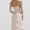 Charlotte Rose Print Korsetter Midi Sommerkjoler