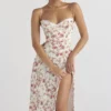 Charlotte Rose Print Korsetter Midi Sommerkjoler
