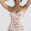 Charlotte Rose Print Korsetter Midi Sommerkjoler
