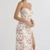 Charlotte Rose Print Korsetter Midi Sommerkjoler