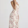 Charlotte Rose Print Korsetter Midi Sommerkjoler