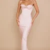 Charmaine Blush Pink Korsetter-Maxikjole