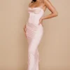 Charmaine Blush Pink Korsetter-Maxikjole