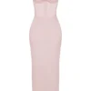 Charmaine Blush Pink Korsetter-Maxikjole