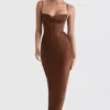 Charmaine Chocolate korsetter-maxidress