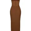 Charmaine Chocolate korsetter-maxidress