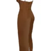 Charmaine Chocolate korsetter-maxidress