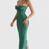 Charmaine Forest korsetter-maxidress