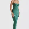 Charmaine Forest korsetter-maxidress