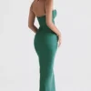 Charmaine Forest korsetter-maxidress