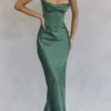Charmaine Forest korsetter-maxidress