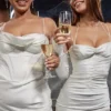 Charmaine Ivory korsetter-maxidress