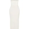 Charmaine Ivory korsetter-maxidress