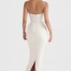 Charmaine Ivory korsetter-maxidress