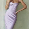 Charmaine Lavender korsetter-maxidress