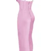 Charmaine rosa korsetter-maxidress