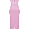 Charmaine rosa korsetter-maxidress